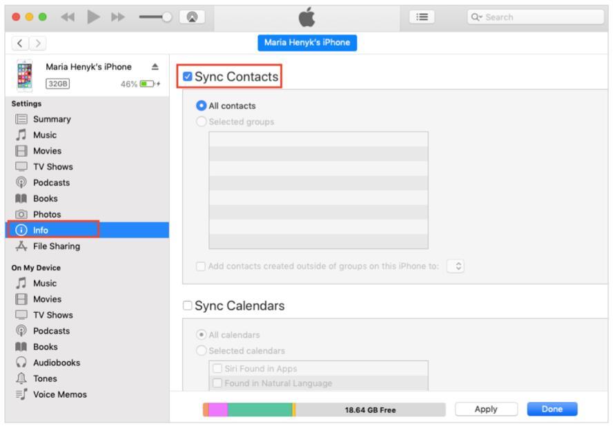 How to Transfer Contacts from iPhone to iPhone using iTunes